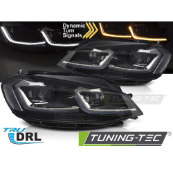 Fari per VW GOLF VII 17-19 (LED ARGENTO CON DRL SEQUENZIALE)