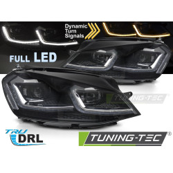 Fari FULL LED con DRL sequenziale per VW GOLF VII 13-17 (Argento)