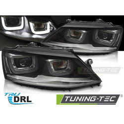 Fari con luci diurne a LED a U per VW JETTA VI 11-18 (U-LED)