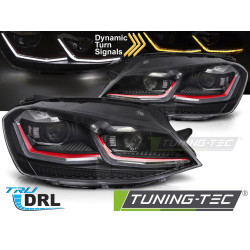 Fari a LED per VW GOLF VII 13-17 (DRL SEQ rossi)