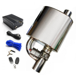RACES Centre muffler with exhaust cutout valve - 63.5mm (2.50") INCOMPLETO