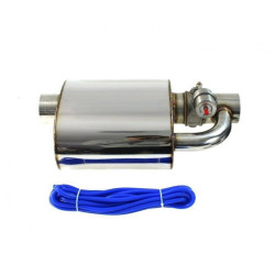 RACES Centre muffler with exhaust cutout valve - 50.8mm (2.00")