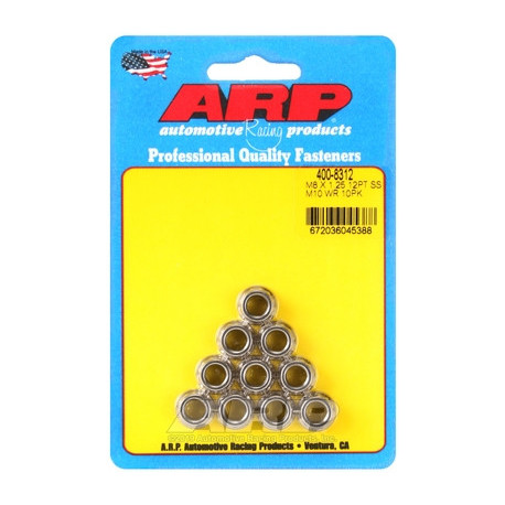 Parti del motore ARP Stainless Steel M8 x 1.25 12-Point Nut Kit (M10 Wrench Size) | race-shop.it