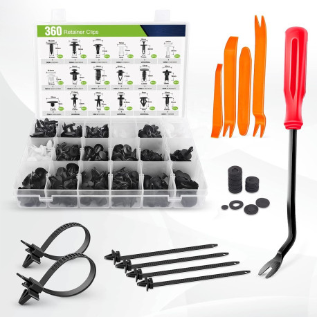 Attrezzi per interni Kit universale di clip di fissaggio per auto e elementi di fissaggio in plastica - 415 pezzi | race-shop.it