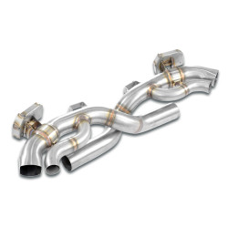 Supersprint Rear pipe kit Right - Left with valves (Muffler delete) PORSCHE 992 Turbo Coupè 20+ (with valve)