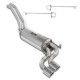 Sistemi di scarico SUPERSPRINT Supersprint Mid-pipe kit + rear muffler, with "S-Bend" oval tips 90x70Std. rear bumper MERCEDES W126 SE 380 80-85 | race-shop.it