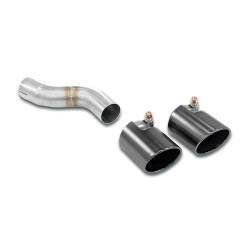 Supersprint Connecting pipe kit Left + "Gun Metal Grey" endpipe OO90 PORSCHE 991 Carrera / Carrera 4 3.4i 12-15 (with valve)