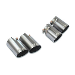 Supersprint Endpipe kit "Race-Gun Metal Grey" Right OO100 - Left OO100 PORSCHE MACAN S 3.0L V6 19-21 (with valve)