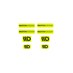 3D Sticker Set Maxton Design (Lime and Black)