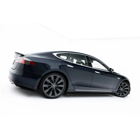 Body kit e accessori visivi MAXTON DESIGN diffusori minigonne per Tesla Model S Mk1, nero lucido, V1 | race-shop.it