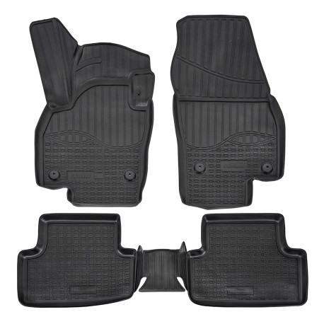 Per modello specifico 3D rubber floor mats for VOLKSWAGEN T-Cross 2018-up 5 pcs | race-shop.it
