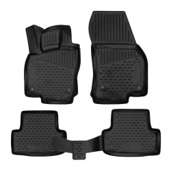 Rubber floor mats for SKODA Karoq 2017-up without box under driver`s seat 4 pcs