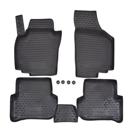 Per modello specifico Rubber floor mats for SKODA Yeti 2009-2017 4pcs | race-shop.it