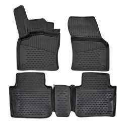 Rubber floor mats for SKODA Kodiaq 2016-2024 4pcs