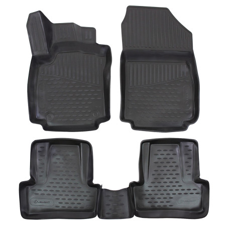 Per modello specifico Rubber floor mats for RENAULT Clio IV 2012-2019 4pcs | race-shop.it