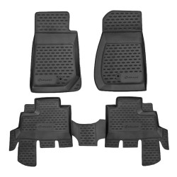 Rubber floor mats for JEEP Wrangler 4 Doors 2007-2018 4pcs