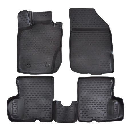 Per modello specifico Rubber floor mats for DACIA Duster 4WD 2011-2015 4pcs | race-shop.it