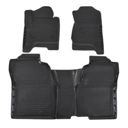 Rubber floor mats for CHEVROLET Silverado, 2014-2018, Crewcab, (USA)