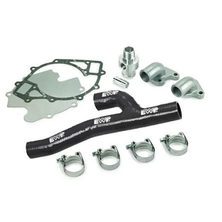 Water pumps Ford Big Block EWP Block Adapter - Black Hose | race-shop.it