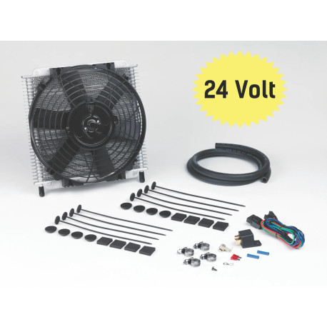 Radiatori trasmissione e servosterzo Trans Cooler Kit 30 Plate & 10" Fan Combo 24V | race-shop.it