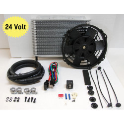 Trans Cooler Kit 23 Plate & 8" Fan Combo 24V