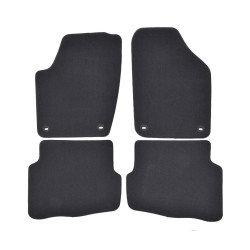 Premium anthracite velour car mats for VOLKSWAGEN Polo 9N 2002-2008 4pcs