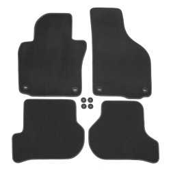 Premium anthracite velour car mats for VOLKSWAGEN Golf VI 2009-2012 4pcs