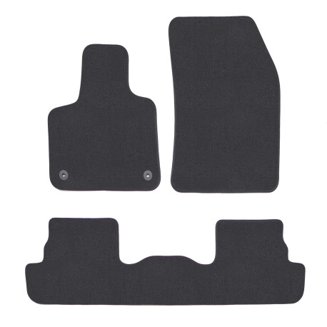 Per modello specifico Premium anthracite velour car mats for PEUGEOT 3008 hybrid 2021-up 3pcs | race-shop.it