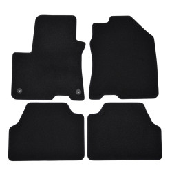 Premium Black velour car mats for HYUNDAI Kona Electric 2017-2023 4pcs