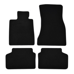 Premium Black velour car mats for BMW 7 G11 2015-2022 4pcs