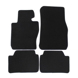 Premium Black velour car mats for BMW X1 F48 2015-2021 4pcs