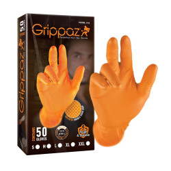 Grippaz 246 Guanti antiscivolo in nitrile arancione taglia XXL/11 - 50 pezzi