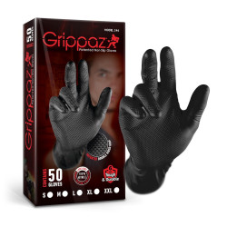 Grippaz 246A Guanti antiscivolo in nitrile neri taglia XL/10 - 50 pezzi