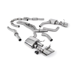 Milltek Cat-back exhaust (loudest) polished tips for Audi RS6 V8 bi-turbo in Performance Edition (C8) (non-GPF, SSXAU942) 2020+
