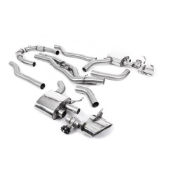 Milltek GPF-back exhaust (loudest) for Audi RS6 4.0 V8 bi-turbo in Performance Edition (C8) (GPF) 2019+ - Polished tips