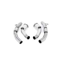 Milltek Large-bore downpipes with cat bypass for Audi RS7 4.0 V8 bi-turbo (C8) (GPF) 2019+