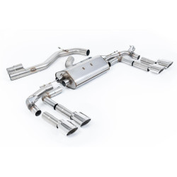 Milltek GPF-back exhaust (louder) for Audi S3 2.0TFSI Quattro Saloon/Sedan 310PS & 333PS (8Y) (GPF) 2020+ - Polished tips