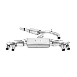 Milltek GPF-back exhaust resonated for Audi S3 2.0TFSI Quattro Sportback 310PS & 333PS (8Y) (GPF) 2020+ - Cerakote black tips