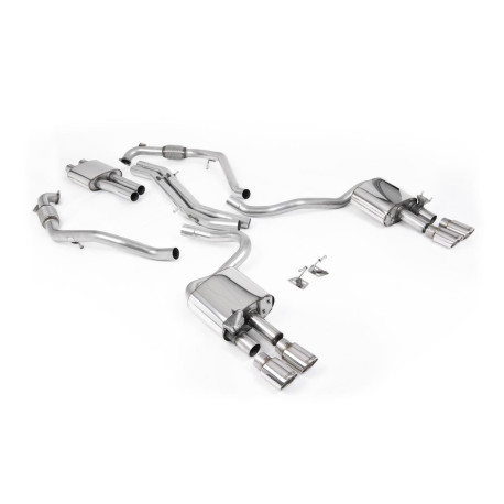 Sistemi di scarico Milltek Milltek Cat-back resonated for Audi S5 V6 Turbo Coupe (B9) (Sport Diff, RHD, with brace bars) 2017+ - Polished tips | race-shop.it