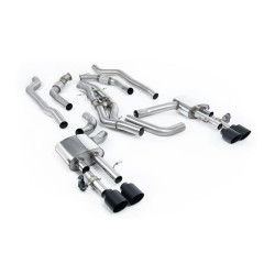 Milltek Cat-back exhaust (louder) for Audi S8 4.0 TFSI V8 Saloon/Sedan (D5) (non-GPF, SWB) 2020+ - Cerakote black tips