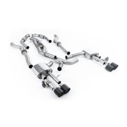 Milltek Cat-back exhaust resonated for Audi S8 4.0 TFSI V8 Saloon/Sedan (D5) (non-GPF, SWB) 2020+ - Carbon tips