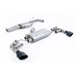 Milltek GPF-back exhaust resonated for Audi TT Mk3 TTRS 2.5TFSI Quattro (GPF) 2019+ - Cerakote black tips