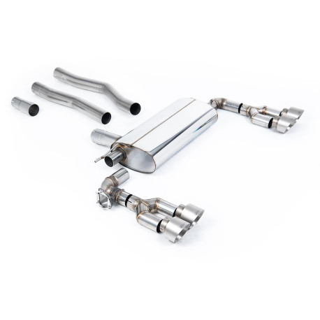 Sistemi di scarico Milltek Milltek GPF-back exhaust for BMW 1 Series 128ti 5 Door 2021+ - Quad brushed titanium tips | race-shop.it