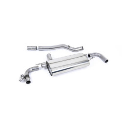 Milltek GPF-back exhaust for BMW M135i xDrive 5 Door (GPF) 2019+ - Cerakote black tips