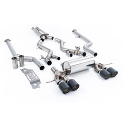 Milltek Cat-back exhaust resonated for BMW M2 Coupe (GPF) 2023+ - Carbon tips