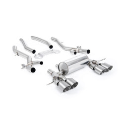 Milltek GPF-back exhaust for BMW M4 (G82) S58 3.0 Turbo (GPF) 2020+ - Brushed titanium tips