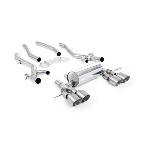 Sistemi di scarico Milltek Milltek GPF-back exhaust for BMW M4 (G82) S58 3.0 Turbo (GPF) 2020+ - Brushed titanium tips | race-shop.it
