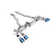 Milltek Front pipe-back exhaust for BMW M5 (F90) 4.4l Twin Turbo (non-GPF) 2019+ - Quad burnt/blue titanium tips