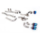 Milltek GPF-back exhaust valved for BMW M8 (F93) 4.4l V8 Twin Turbo Gran Coupe LCI (GPF) 2021+ - Burnt/blue titanium tips