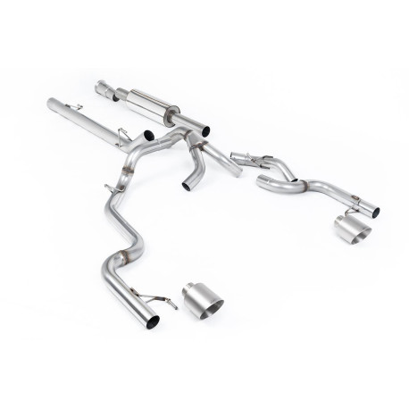 Sistemi di scarico Milltek Milltek Cat-back exhaust resonated for Ford F150 SuperCrew Tremor 5.0 V8 (non-GPF) 2021+ - Brushed titanium tips | race-shop.it